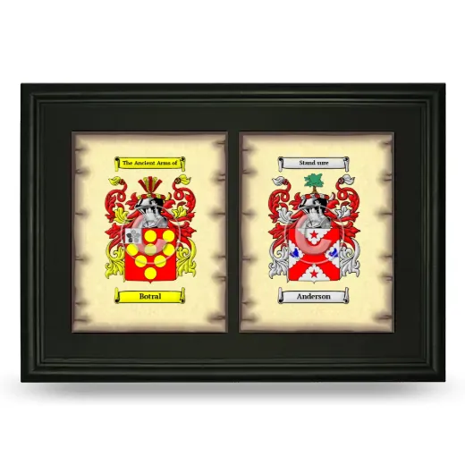 Double Coat of Arms Framed - Black