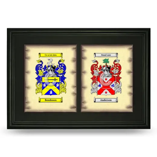 Double Coat of Arms Framed - Black