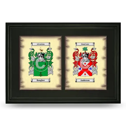 Double Coat of Arms Framed - Black