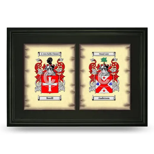 Double Coat of Arms Framed - Black