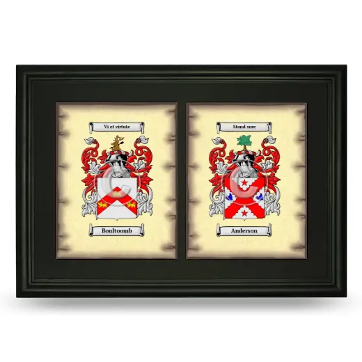 Double Coat of Arms Framed - Black