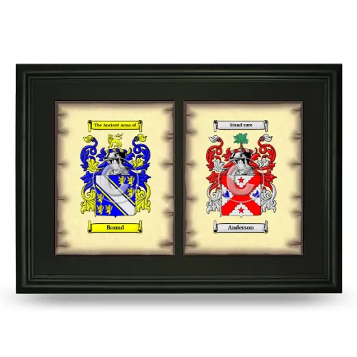 Double Coat of Arms Framed - Black