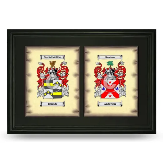 Double Coat of Arms Framed - Black