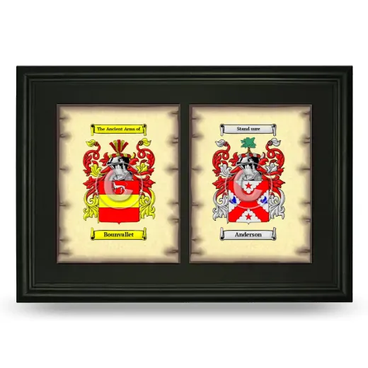 Double Coat of Arms Framed - Black