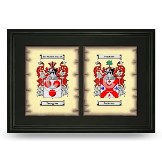 Double Coat of Arms Framed - Black