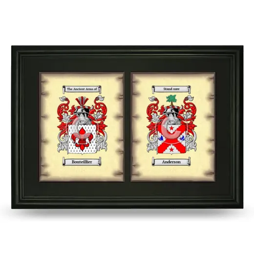 Double Coat of Arms Framed - Black