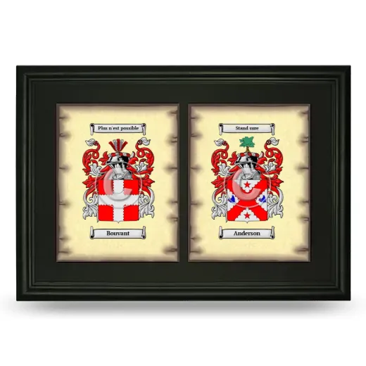 Double Coat of Arms Framed - Black