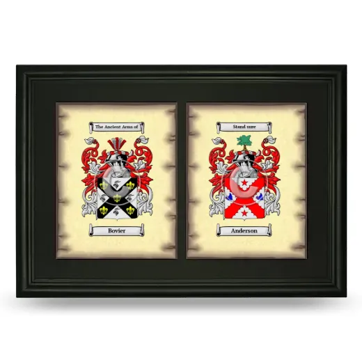 Double Coat of Arms Framed - Black