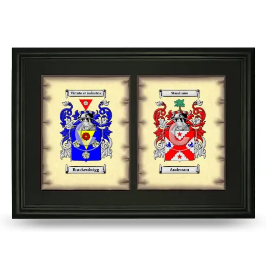 Double Coat of Arms Framed - Black