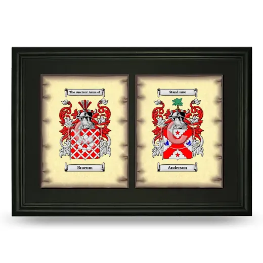 Double Coat of Arms Framed - Black