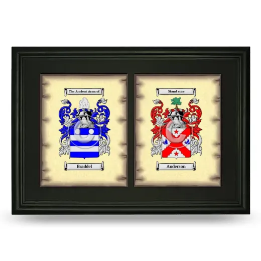 Double Coat of Arms Framed - Black