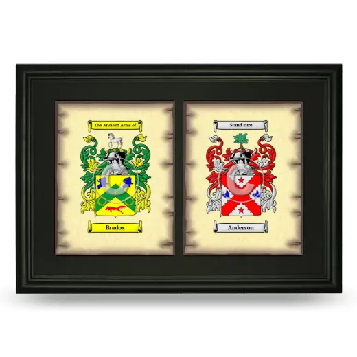 Double Coat of Arms Framed - Black