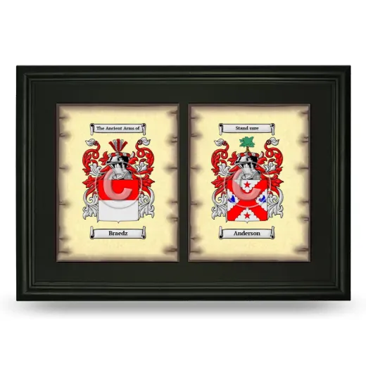 Double Coat of Arms Framed - Black