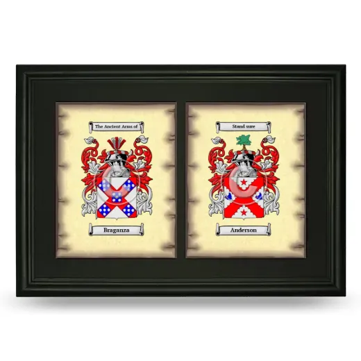 Double Coat of Arms Framed - Black