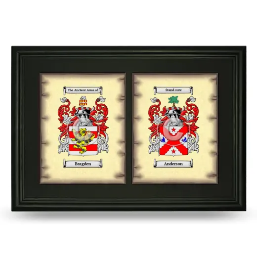 Double Coat of Arms Framed - Black