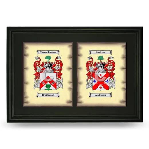 Double Coat of Arms Framed - Black