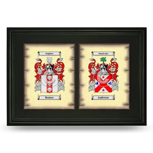 Double Coat of Arms Framed - Black