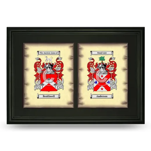 Double Coat of Arms Framed - Black