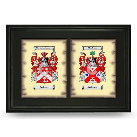 Double Coat of Arms Framed - Black