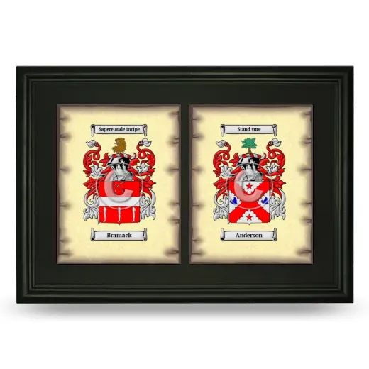 Double Coat of Arms Framed - Black