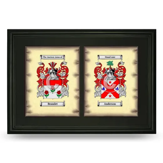 Double Coat of Arms Framed - Black