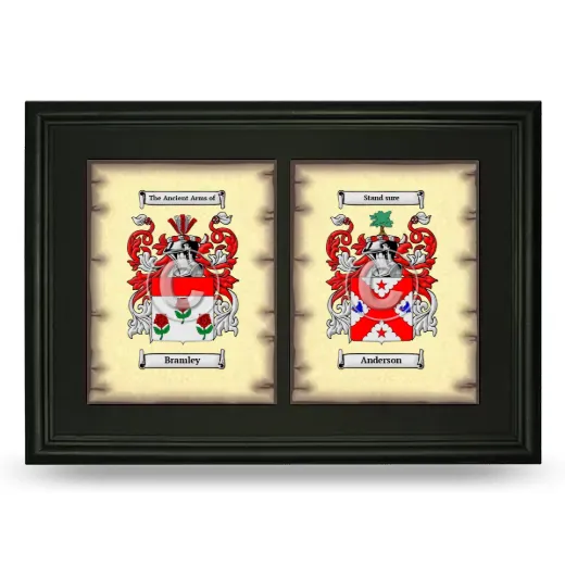 Double Coat of Arms Framed - Black