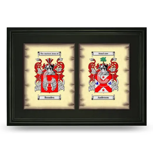 Double Coat of Arms Framed - Black