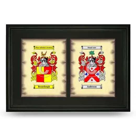 Double Coat of Arms Framed - Black
