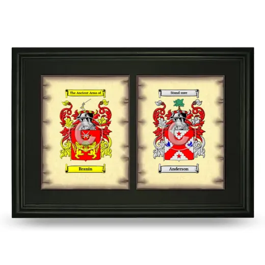 Double Coat of Arms Framed - Black