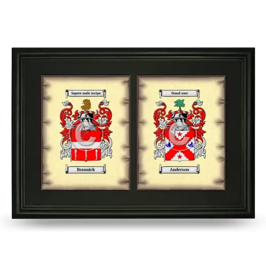 Double Coat of Arms Framed - Black