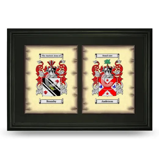 Double Coat of Arms Framed - Black