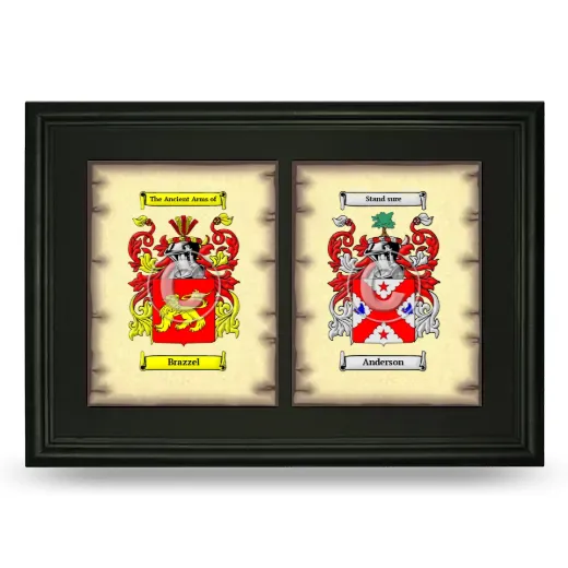 Double Coat of Arms Framed - Black