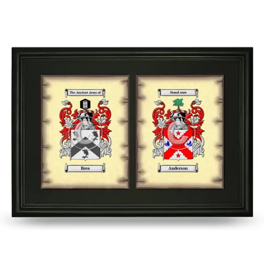 Double Coat of Arms Framed - Black