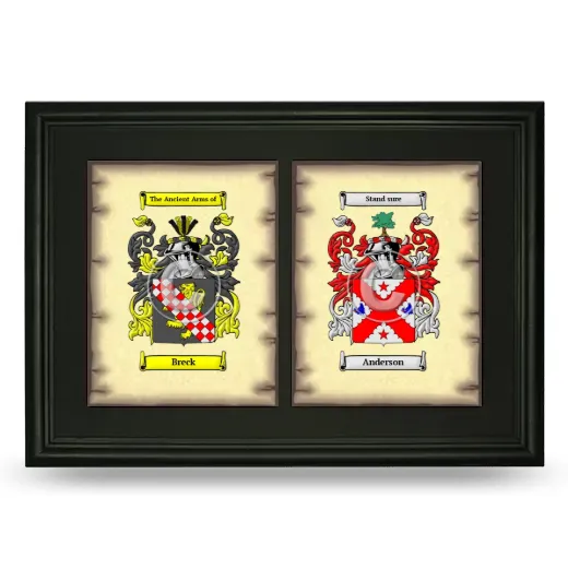Double Coat of Arms Framed - Black