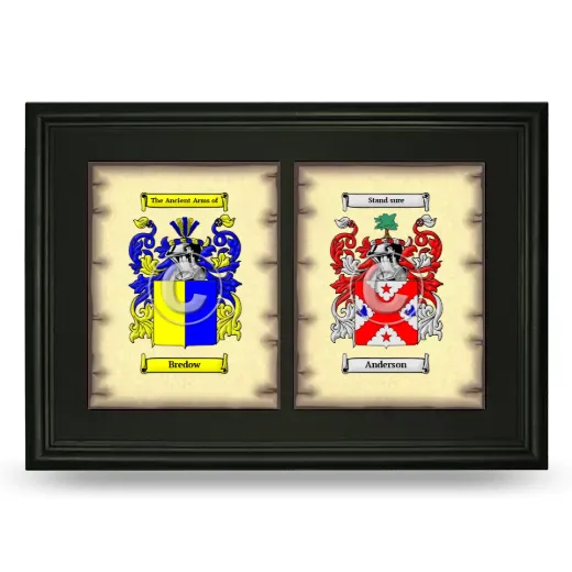 Double Coat of Arms Framed - Black