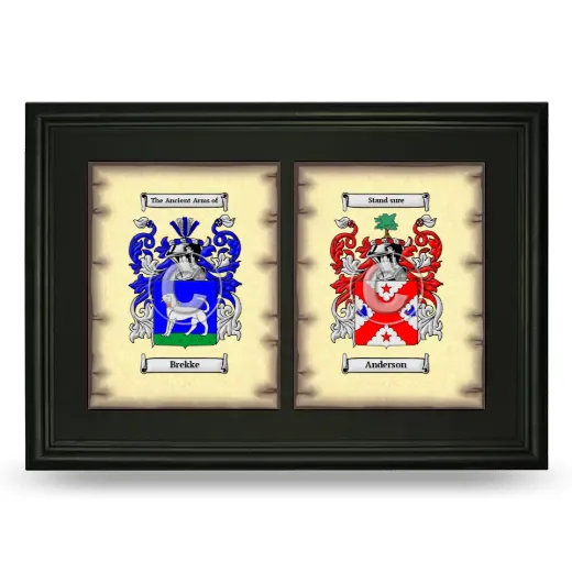 Double Coat of Arms Framed - Black