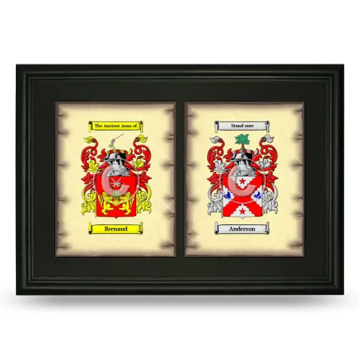 Double Coat of Arms Framed - Black