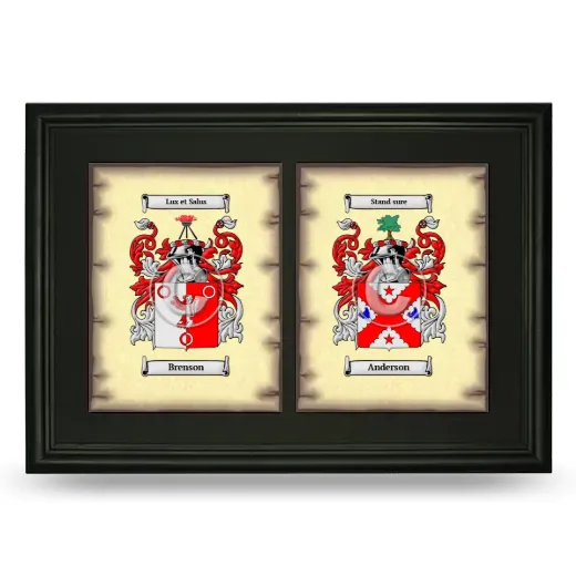 Double Coat of Arms Framed - Black