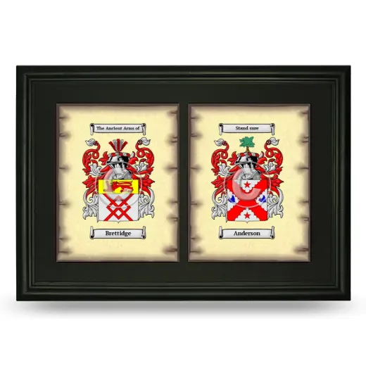 Double Coat of Arms Framed - Black