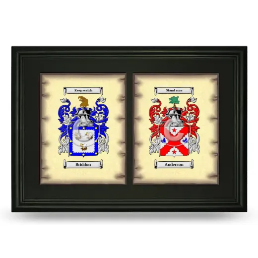 Double Coat of Arms Framed - Black
