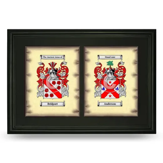 Double Coat of Arms Framed - Black