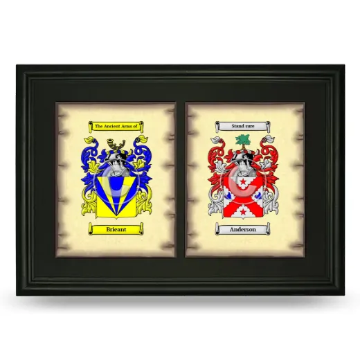 Double Coat of Arms Framed - Black
