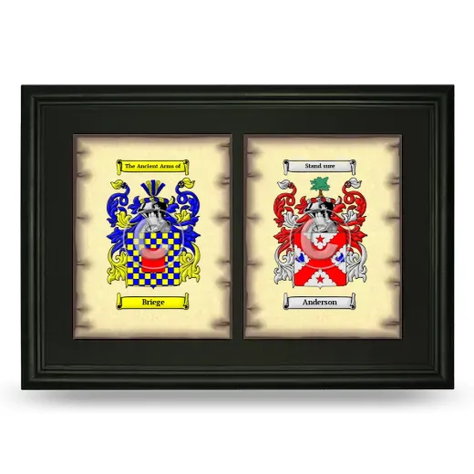 Double Coat of Arms Framed - Black