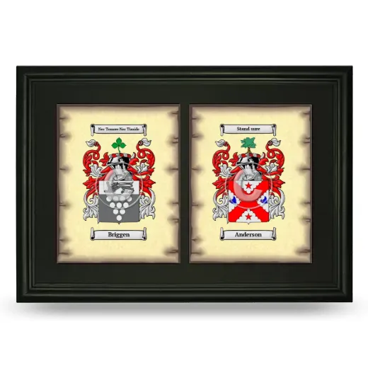 Double Coat of Arms Framed - Black