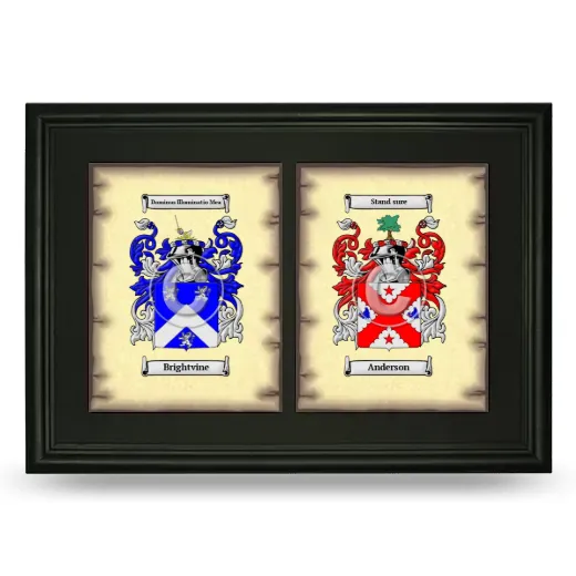 Double Coat of Arms Framed - Black