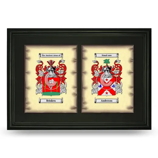 Double Coat of Arms Framed - Black