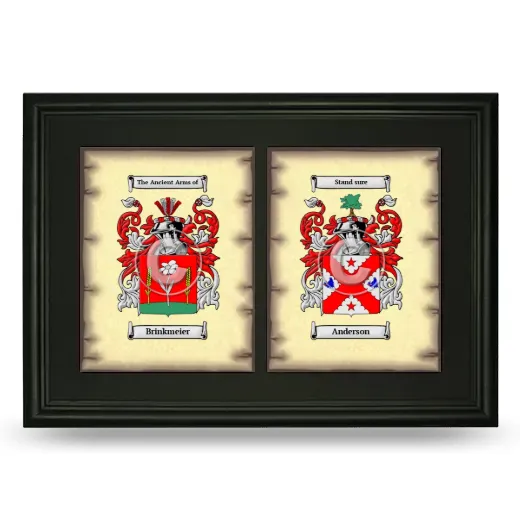 Double Coat of Arms Framed - Black