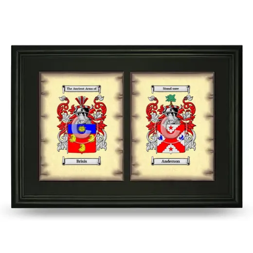 Double Coat of Arms Framed - Black
