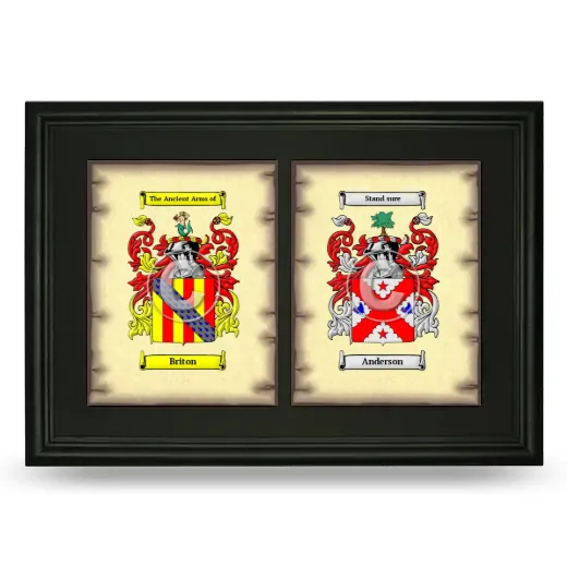 Double Coat of Arms Framed - Black