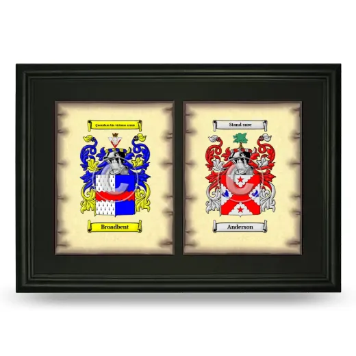 Double Coat of Arms Framed - Black